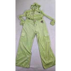 Dolls Kill x Powerpuff Girls Buttercup Velour Tracksuit Set Green XXL Y2K Cargo